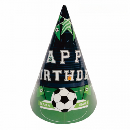 Articole party - Set 8 coifuri pentru petrecere cu tematica Fotbal 21 x 13.5 cm PZ7437