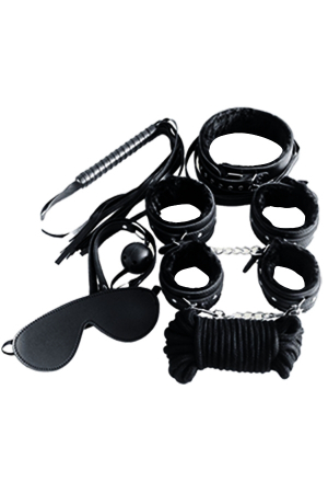 Accesorii erotică - Set 8 jucarii erotice pentru jocuri bondage de dormitor YML-3099negru