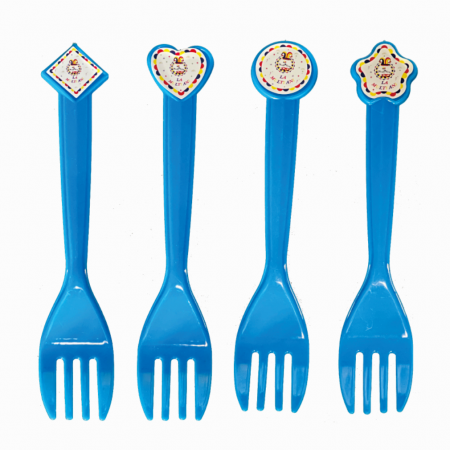 Tacâmuri - Set 8 furculite din plastic pentru petrecere 15 cm QT9790