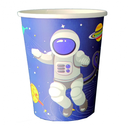 Accesorii party - Set 8 pahare pentru petrecere ' Astronaut ' PZ3124