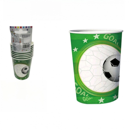 Articole party - Set 8 pahare pentru petrecere cu tematica Fotbal PZ7407