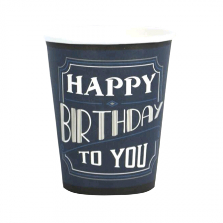 Tacâmuri - Set 6 pahare pentru petrecere ' Happy Birthday To You ' 9 cm XXJ-AI0254