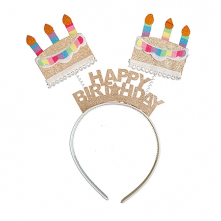 Accesorii party - Bentita pentru petrecere cu figurine ' Happy Birthday ' QT9522