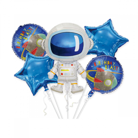 Baloane - Set aranjament 5 baloane cu tematica astronaut 75 cm TZ5181
