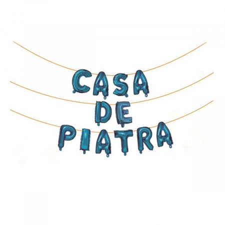 Baloane - Set aranjament 12 baloane din folie  ' Casa de piatra ' 6 m x 45 cm LM0240-B
