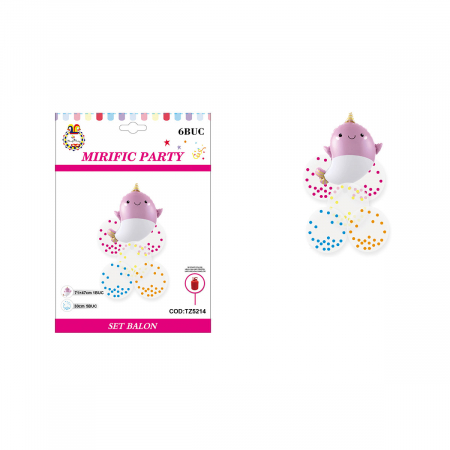Articole party - Set aranjament 6 baloane figurina delfin 71 x 47 cm TZ5214