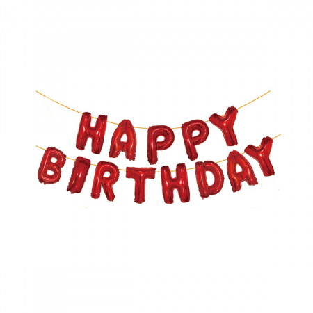 Baloane - Set aranjament 13 baloane din folie ' Happy birthday ' 10 m x 80 cm LM0593