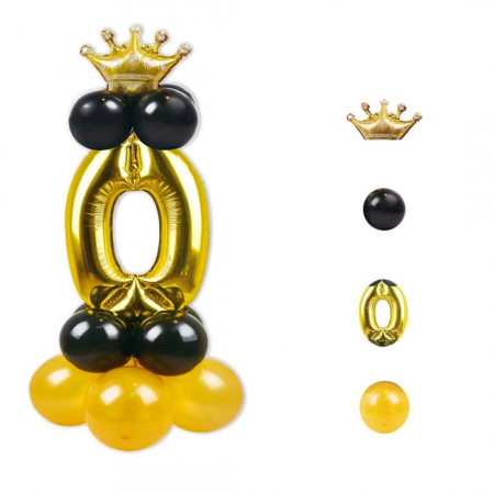Baloane - Set aranjament 14 baloane cifra ' 0 ' FD0076