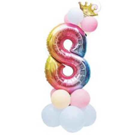 Baloane - Set aranjament 14 baloane cifra ' 8 ' 80 cm TZ5274-8