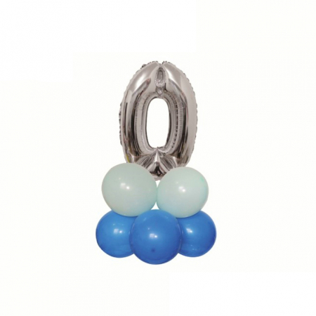 Articole party - Set aranjament 9 baloane cifra ' 0 ' 80 cm TZ5022