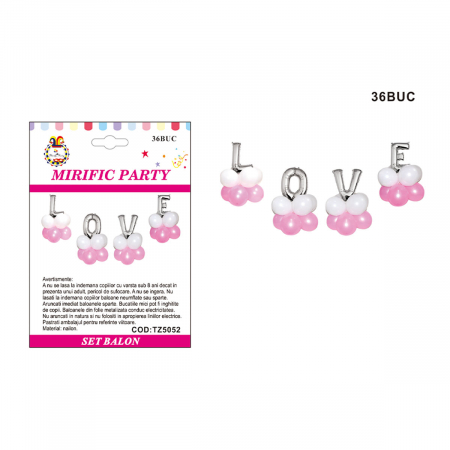 Baloane - Set aranjament 36 baloane din latex  ' Love ' TZ5052