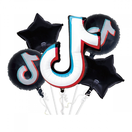 Baloane - Set aranjament 5 baloane folie figurina ' Tik Tok ' 70 cm TZ5191