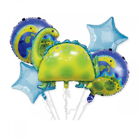 Baloane - Set aranjament 5 baloane folie figurina dinozaur 90 cm TZ5188