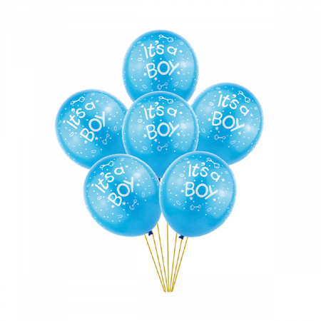 Baloane - Set aranjament 6 baloane latex ' It's a boy ' 30 cm TZ5196