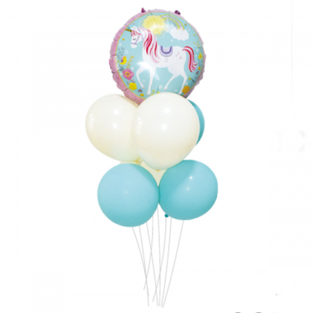 Baloane - Set aranjament 7 baloane din latex figurina ' Unicorn ' 55 x 90 cm TZ5101