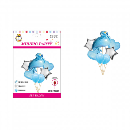 Articole party - Set aranjament 7 baloane figurina barza 68 x 125 cm TZ5237