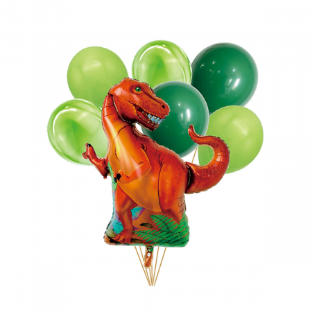 Articole party - Set aranjament 7 baloane figurina dinozaur 96 x 79 cm TZ5230