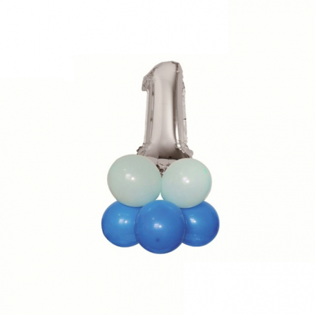 Articole party - Set aranjament 9 baloane cifra ' 1 ' 80 cm TZ5023