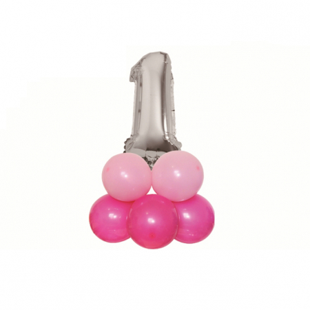 Articole party - Set aranjament 9 baloane cifra ' 1 ' 80 cm TZ5033