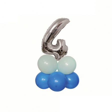 Articole party - Set aranjament 9 baloane cifra ' 4 ' 80 cm TZ5026