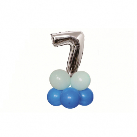 Articole party - Set aranjament 9 baloane cifra ' 7 ' 80 cm TZ5029