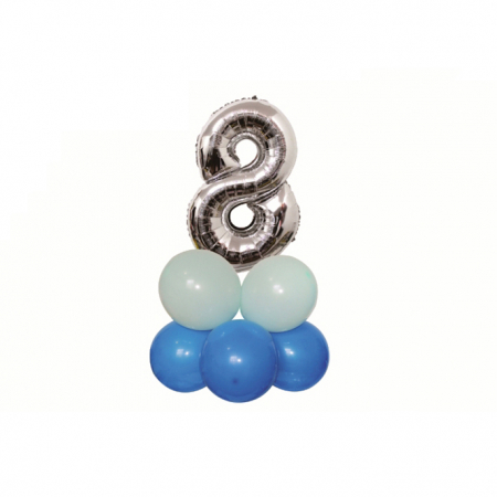 Articole party - Set aranjament 9 baloane cifra ' 8 ' 80 cm TZ5030