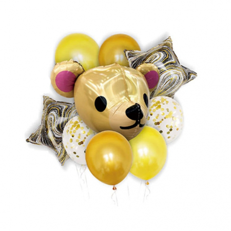 Baloane - Set aranjament 9 baloane cu confetti figurina ' Ursulet ' 66 cm TZ5164