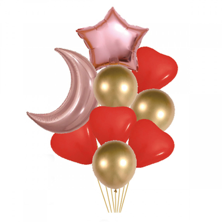 Baloane - Set aranjament 9 baloane din latex 55 cm TZ5141