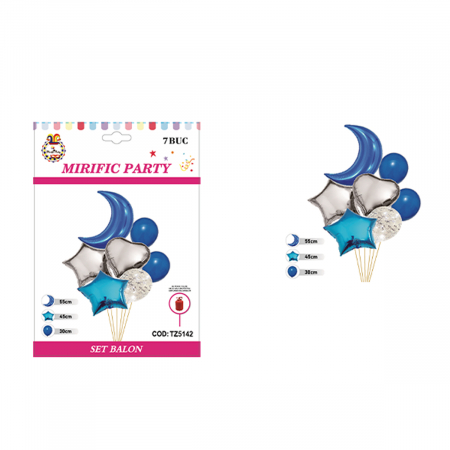 Baloane - Set aranjament 7 baloane din folie  55 cm TZ5142