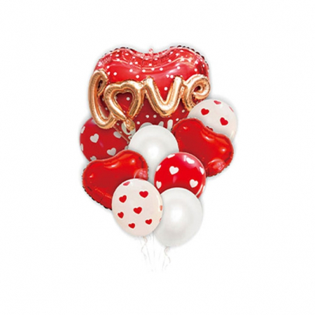 Baloane - Set aranjament 9 baloane decor iubire ' love ' 60 cm TZ5160