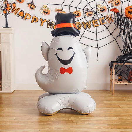 Articole party - Balon cu stativ pentru decor Halloween ' Fantoma haioasa ' 87 x 150 cm LY-2439-6