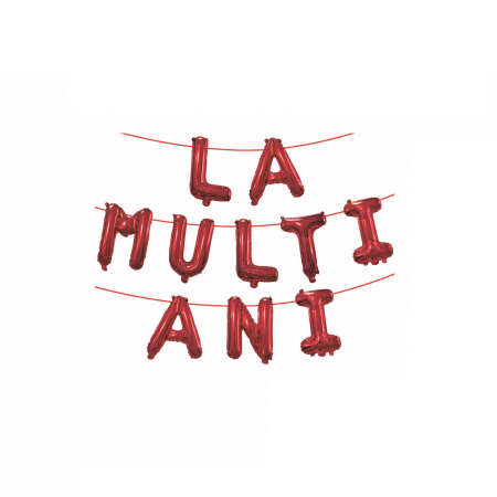Baloane - Set aranjament baloane 10 litere ' La multi ani ' 6 m x 40 cm LM0739