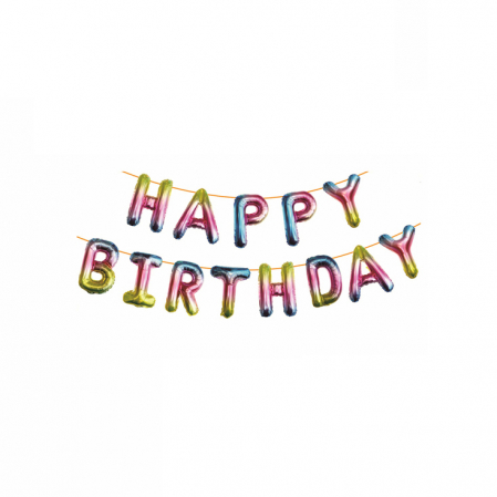Baloane - Set aranjament 13 baloane ' Happy birthday ' 6 m x 40 cm LM0717