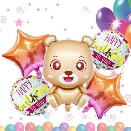 Articole party - Set aranjament 5 baloane  ' Happy Birthday ' 076052