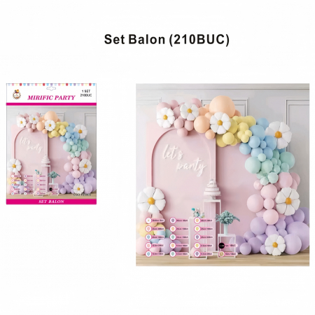 Baloane - Set baloane pentru aranjament tip arcada, 210 piese TZ5400