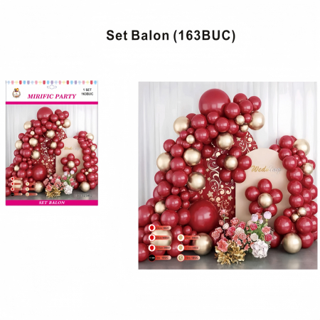 Baloane - Set baloane pentru aranjament tip arcada, 163 piese TZ5402