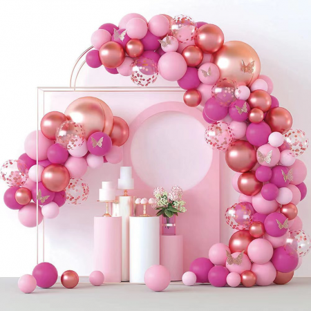 Baloane - Set baloane pentru aranjament tip arcada cu confetti, 224 piese TZ5398