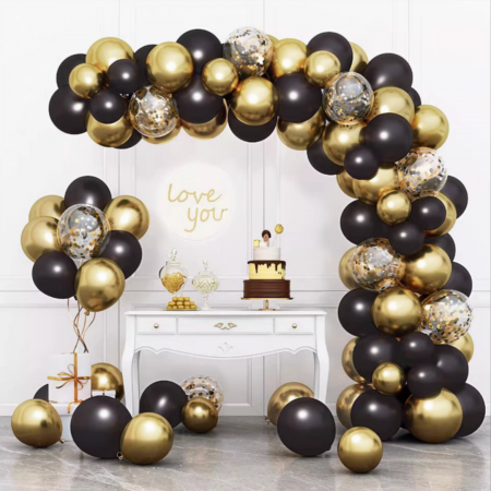 Baloane - Set baloane pentru aranjament tip arcada cu confetti, 160 piese TZ5403