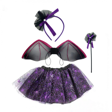 Articole pentru sărbători - Set costum de Liliac pentru Halloween, 4 piese MAS-206
