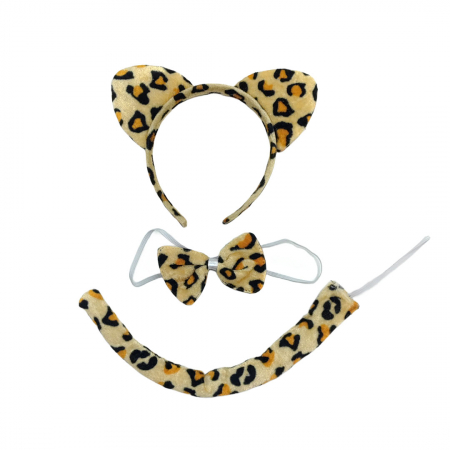 Articole party - Set costum cosplay 3 piese pentru jocuri de rol, Leopard MAS-202