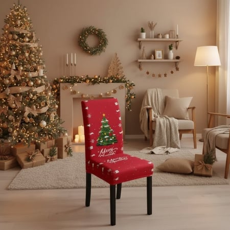 Huse scaune și canapele - husa pentru scaune, model Craciun 6220-2529