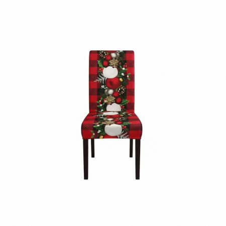 Articole casă - Set fata de masa si 6 huse pentru scaune, model Craciun 6220-2530/31