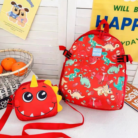 Set ghiozdan si gentuta de umar pentru gradinita sau scoala ZY-3811rosu [8]