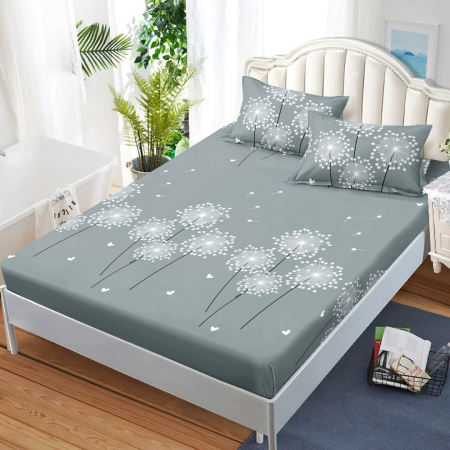 Huse cu elastic - Set husa de pat dublu cu elastic si 2 fete de perna SEP-L414