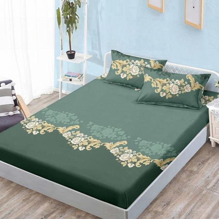 Huse cu elastic - Set husa de pat dublu cu elastic si 2 fete de perna SEP-387