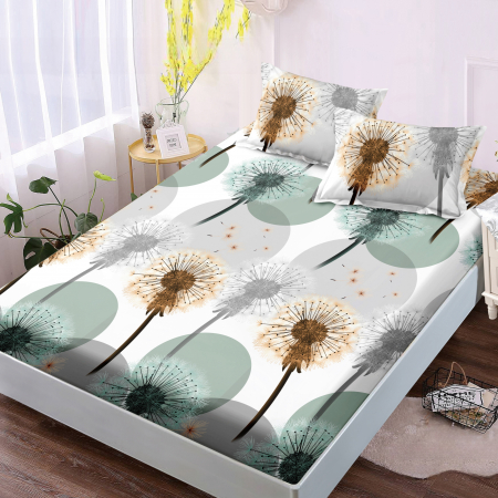 Huse cu elastic - Set husa de pat dublu cu elastic si 2 fete de perna SEP-L1052