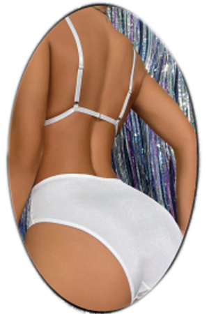 Lenjerie erotică - Set lenjerie erotica tip belly dance cu paiete si franjuri, sutien si chiloti sexy TY-LX198alb