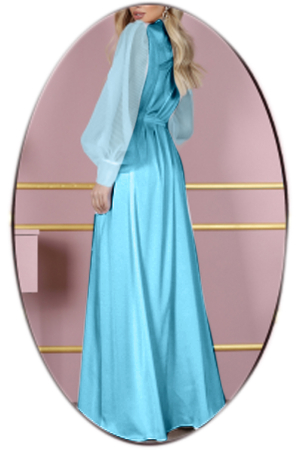 Halate - Set lenjerie sexy tip pijama, halat din satin matasos, cordon si chiloti tanga TY-694verde