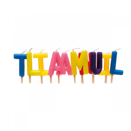Lumânări tort - Set 10 lumanari aniversare pentru tort ' La Multi Ani ' 7 cm LZ2515