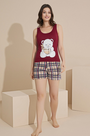 Pijamale - Set pijama din doua piese, maiou si pantaloni scurti 5801
